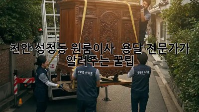천안 성정동 원룸이사 🚚 용달 전문가가 알려주는 꿀팁 🍯